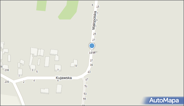 Piotrków Trybunalski, Małopolska, 33/35, mapa Piotrków Trybunalski