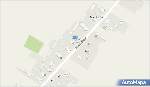 Podwarpie, Marcinków, 18A, mapa Podwarpie