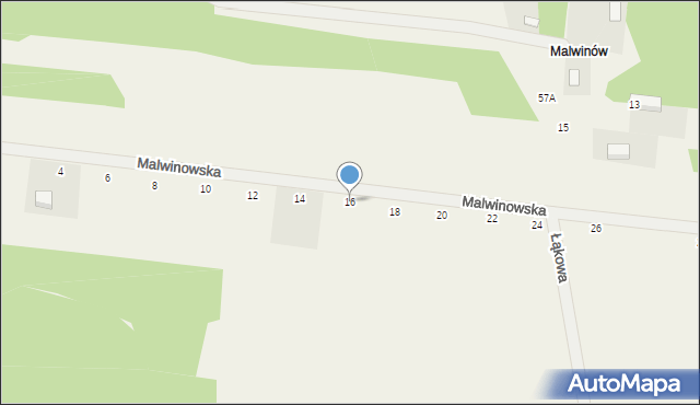 Pogorzelec, Malwinowska, 16, mapa Pogorzelec