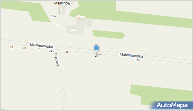 Pogorzelec, Malwinowska, 28, mapa Pogorzelec