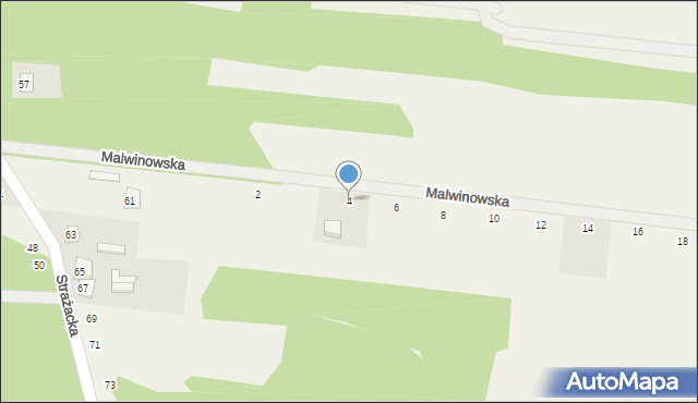 Pogorzelec, Malwinowska, 4, mapa Pogorzelec