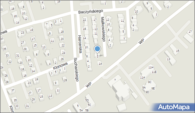 Polkowice, Małkowskiego Andrzeja, 1, mapa Polkowice
