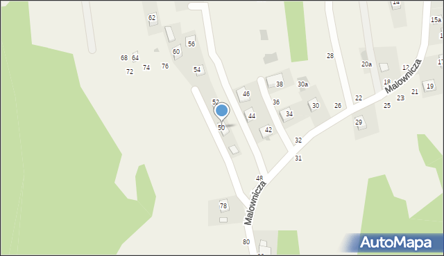 Poręba Spytkowska, Malownicza, 50, mapa Poręba Spytkowska