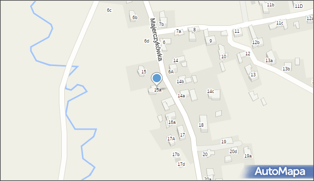 Poronin, Majerczykówka, 15a, mapa Poronin
