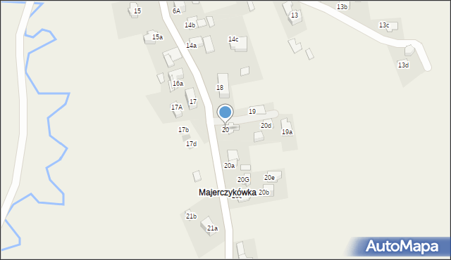 Poronin, Majerczykówka, 20, mapa Poronin