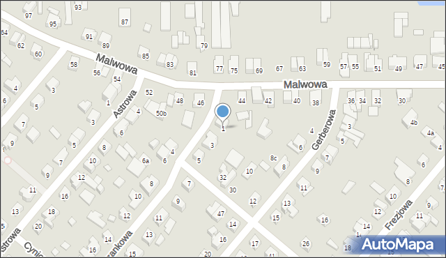 Poznań, Macierzankowa, 1, mapa Poznania