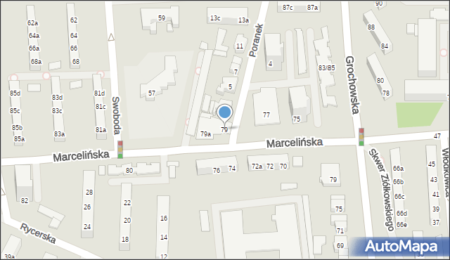 Poznań, Marcelińska, 79, mapa Poznania