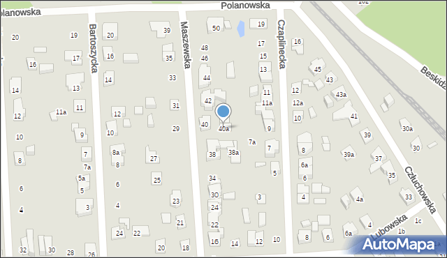 Poznań, Maszewska, 40a, mapa Poznania