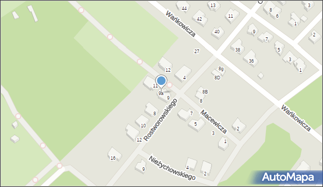 Poznań, Macewicza Gustawa, 9a, mapa Poznania