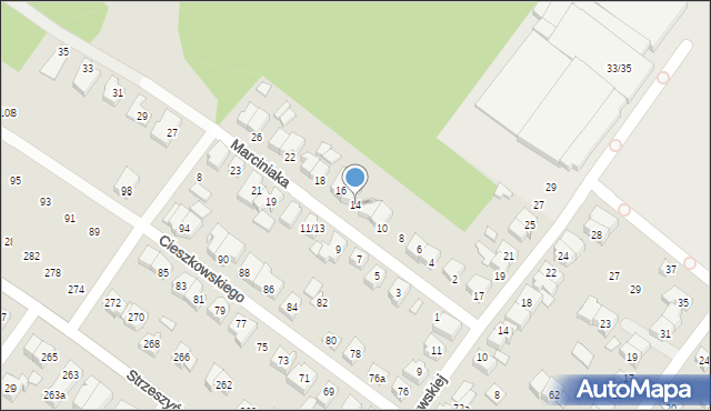 Poznań, Marciniaka Floriana, 14, mapa Poznania