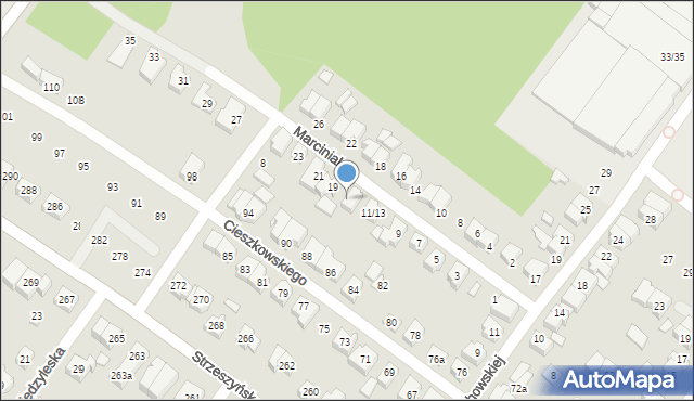 Poznań, Marciniaka Floriana, 15/17, mapa Poznania