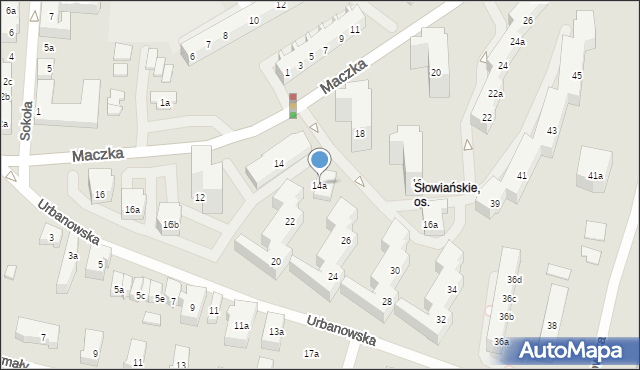 Poznań, Maczka Stanisława, gen., 14a, mapa Poznania