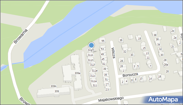 Poznań, Majakowskiego Włodzimierza, 311l, mapa Poznania