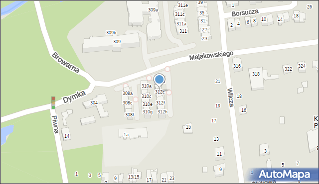 Poznań, Majakowskiego Włodzimierza, 312c, mapa Poznania