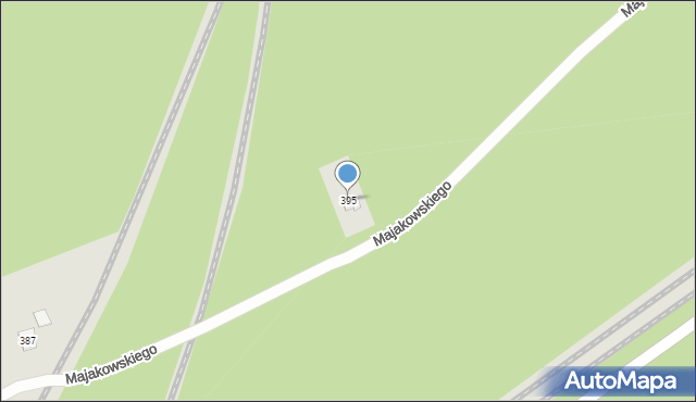 Poznań, Majakowskiego Włodzimierza, 395, mapa Poznania
