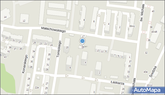 Poznań, Małachowskiego Stanisława, 15, mapa Poznania