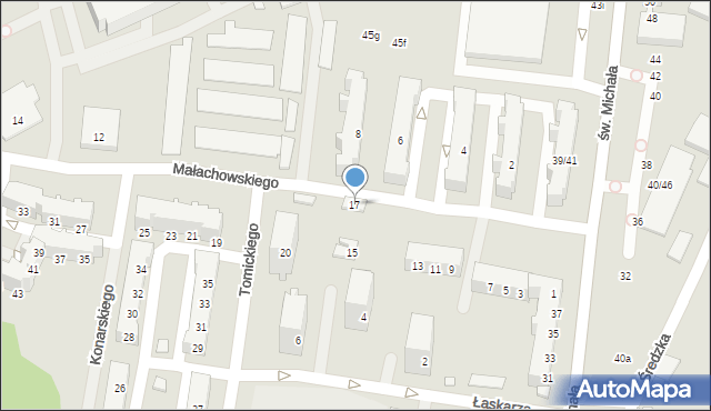 Poznań, Małachowskiego Stanisława, 17, mapa Poznania