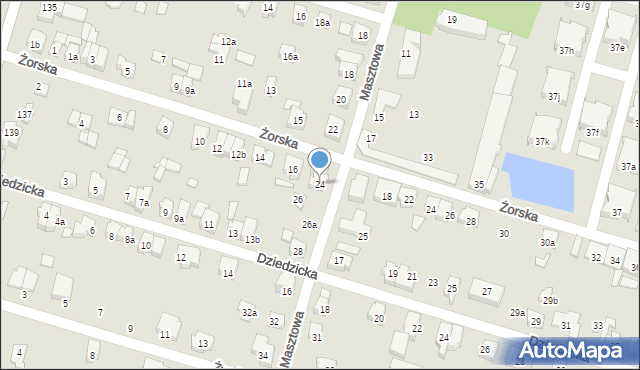 Poznań, Masztowa, 24, mapa Poznania