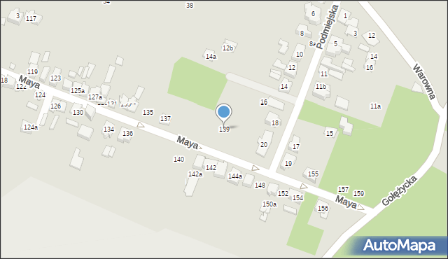 Poznań, Maya Romana, 139, mapa Poznania