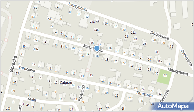 Poznań, Maszynowa, 16, mapa Poznania