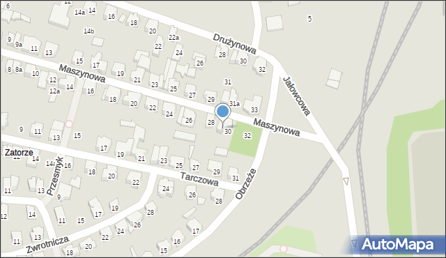 Poznań, Maszynowa, 30a, mapa Poznania