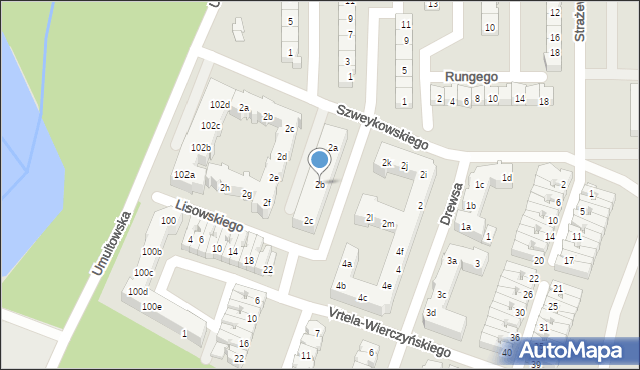 Poznań, Maciejewskiego Jarosława, 2b, mapa Poznania