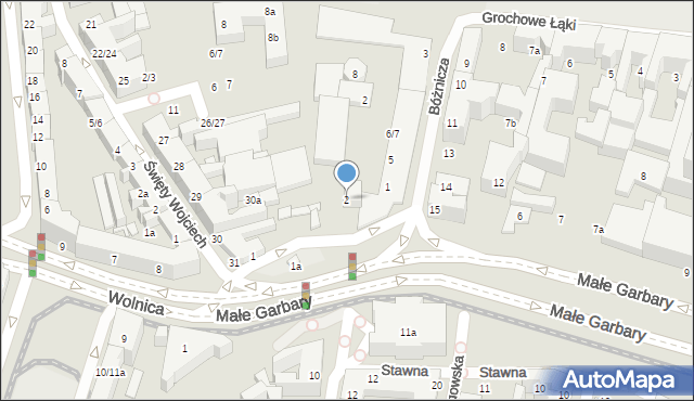 Poznań, Małe Garbary, 2, mapa Poznania