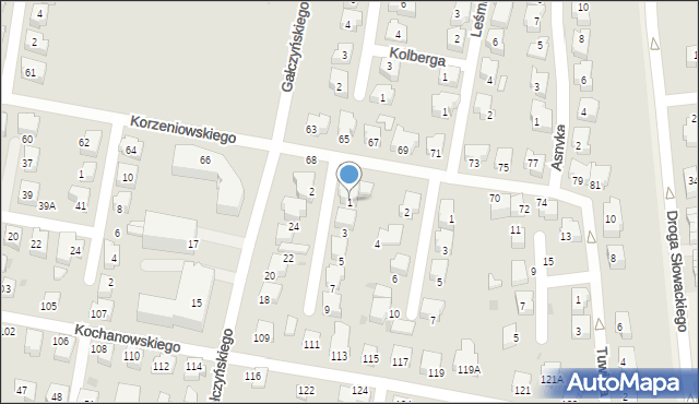 Pruszcz Gdański, Majkowskiego Aleksandra, dr., 1, mapa Pruszcz Gdański