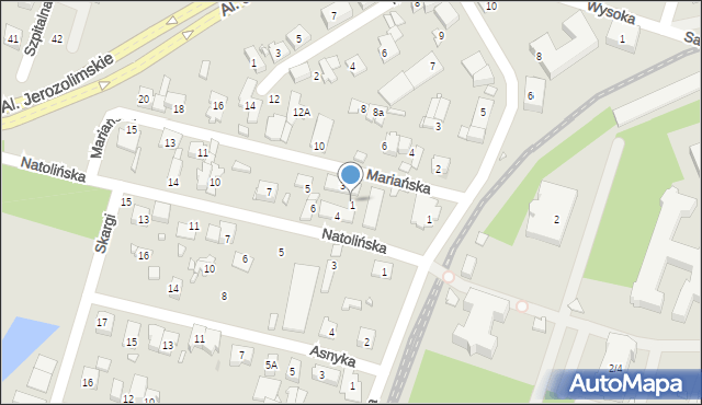 Pruszków, Mariańska, 1, mapa Pruszków