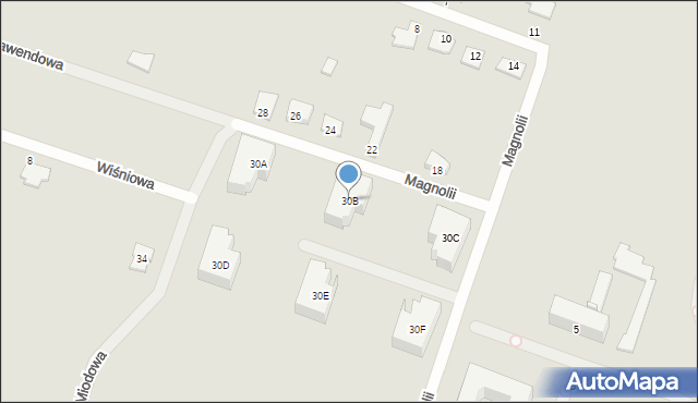 Przasnysz, Magnolii, 30B, mapa Przasnysz