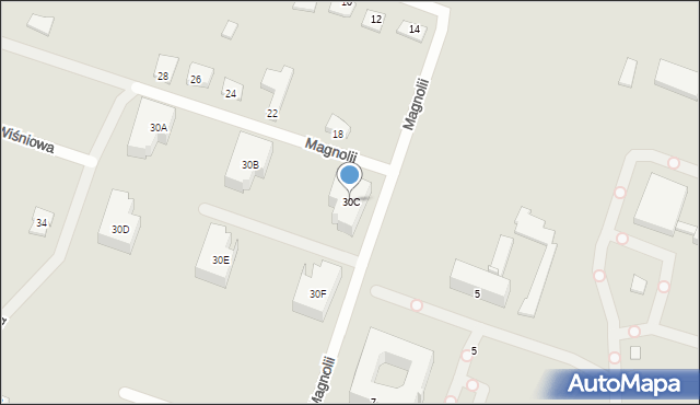 Przasnysz, Magnolii, 30C, mapa Przasnysz