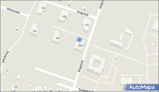 Przasnysz, Magnolii, 30F, mapa Przasnysz