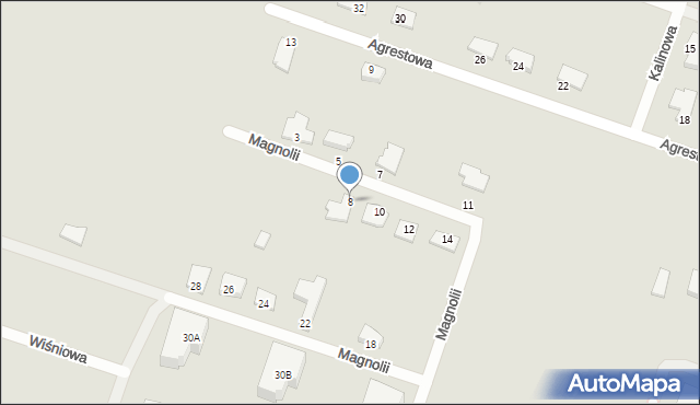 Przasnysz, Magnolii, 8, mapa Przasnysz