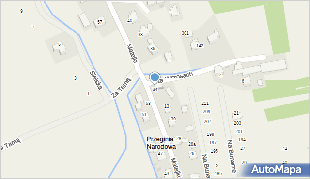 Przeginia Narodowa, Matejki Jana, 34, mapa Przeginia Narodowa