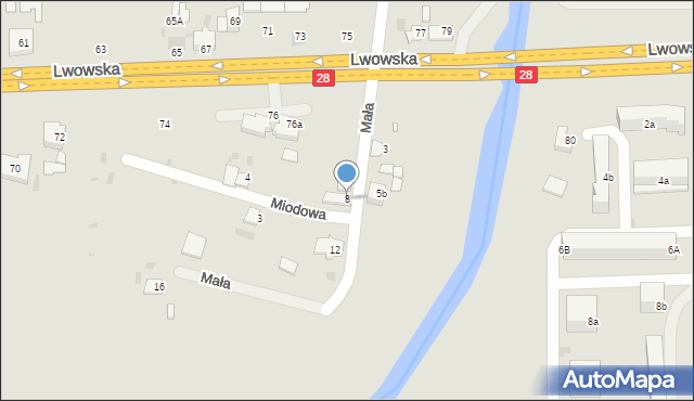 Przemyśl, Mała, 8, mapa Przemyśla