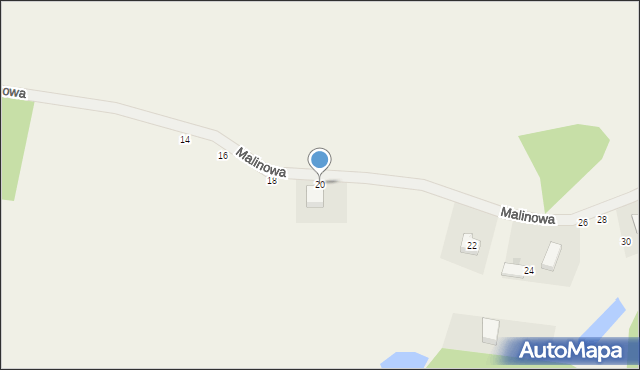 Przetoczyno, Malinowa, 20, mapa Przetoczyno