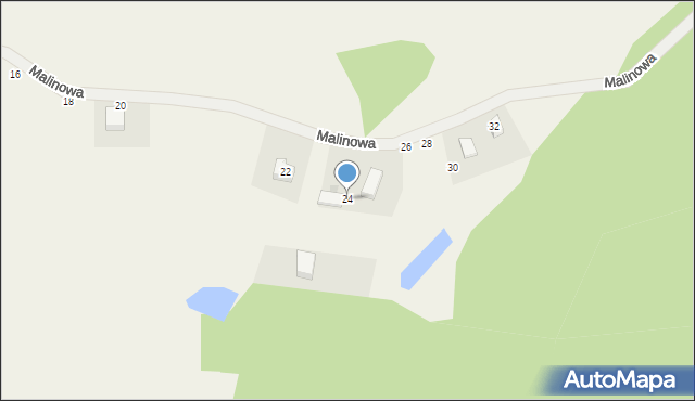 Przetoczyno, Malinowa, 24, mapa Przetoczyno