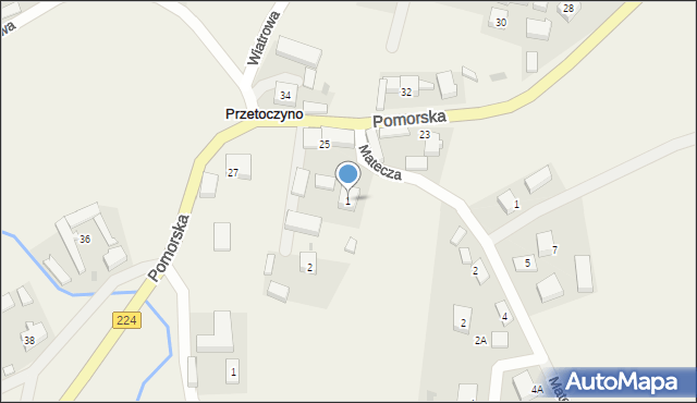 Przetoczyno, Małopolska, 1, mapa Przetoczyno