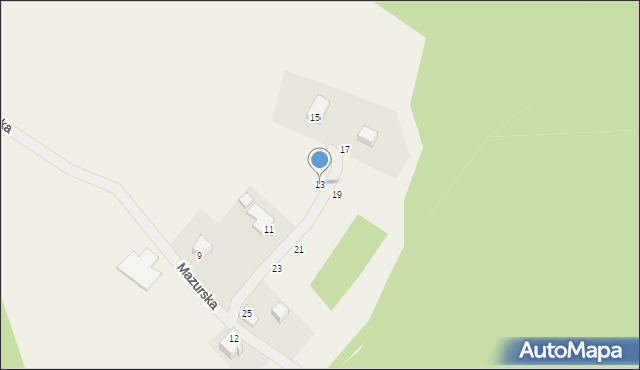 Przetoczyno, Mazurska, 13, mapa Przetoczyno