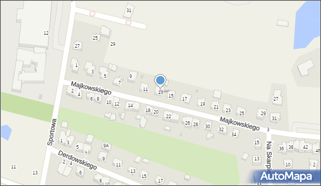 Przodkowo, Majkowskiego Aleksandra, dr., 13, mapa Przodkowo