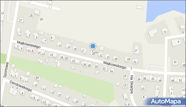 Przodkowo, Majkowskiego Aleksandra, dr., 19, mapa Przodkowo