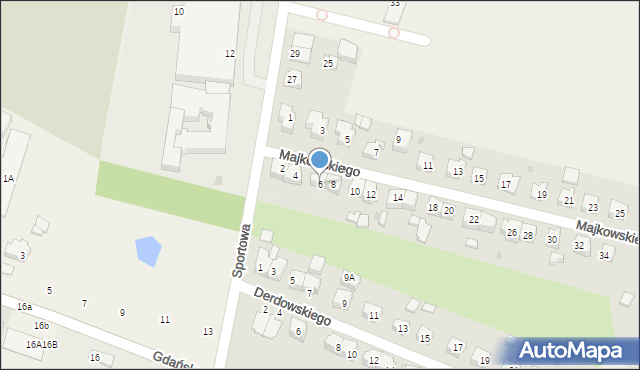 Przodkowo, Majkowskiego Aleksandra, dr., 6, mapa Przodkowo