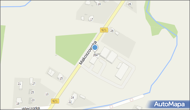 Przyszowice, Makoszowska, 26A, mapa Przyszowice