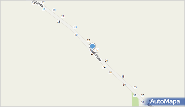 Psucin, Malinowa, 22, mapa Psucin