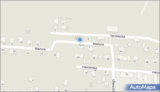 Pułtusk, Mazura Jana Kazimierza, mjr., 5, mapa Pułtusk