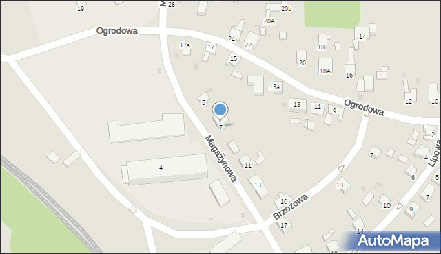 Pyskowice, Magazynowa, 7, mapa Pyskowice