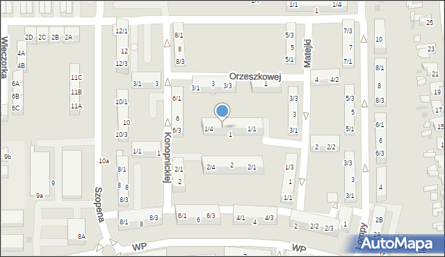 Pyskowice, Matejki Boczna Jana, 1/3, mapa Pyskowice