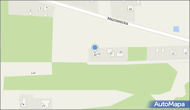 Racibory, Mazowiecka, 24, mapa Racibory
