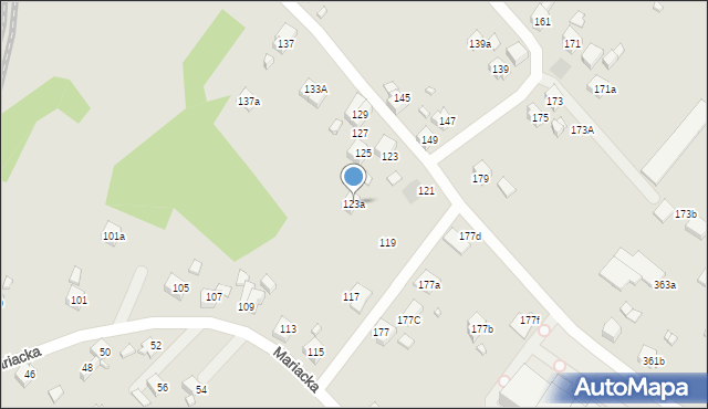 Radlin, Mariacka, 123a, mapa Radlin