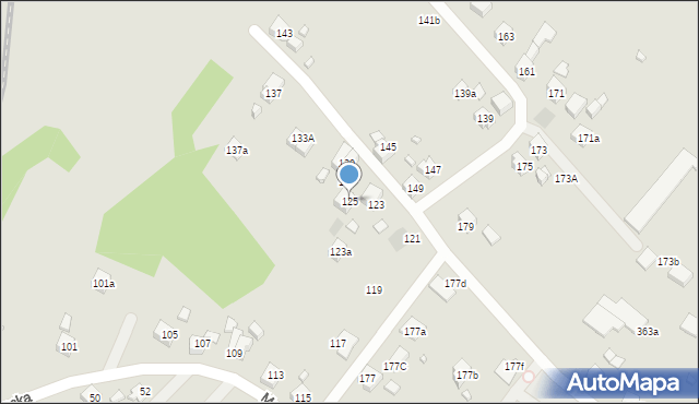 Radlin, Mariacka, 125, mapa Radlin